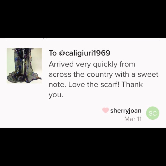 New! Floral Metallic Chiffon Scarf - Picture 9 of 9